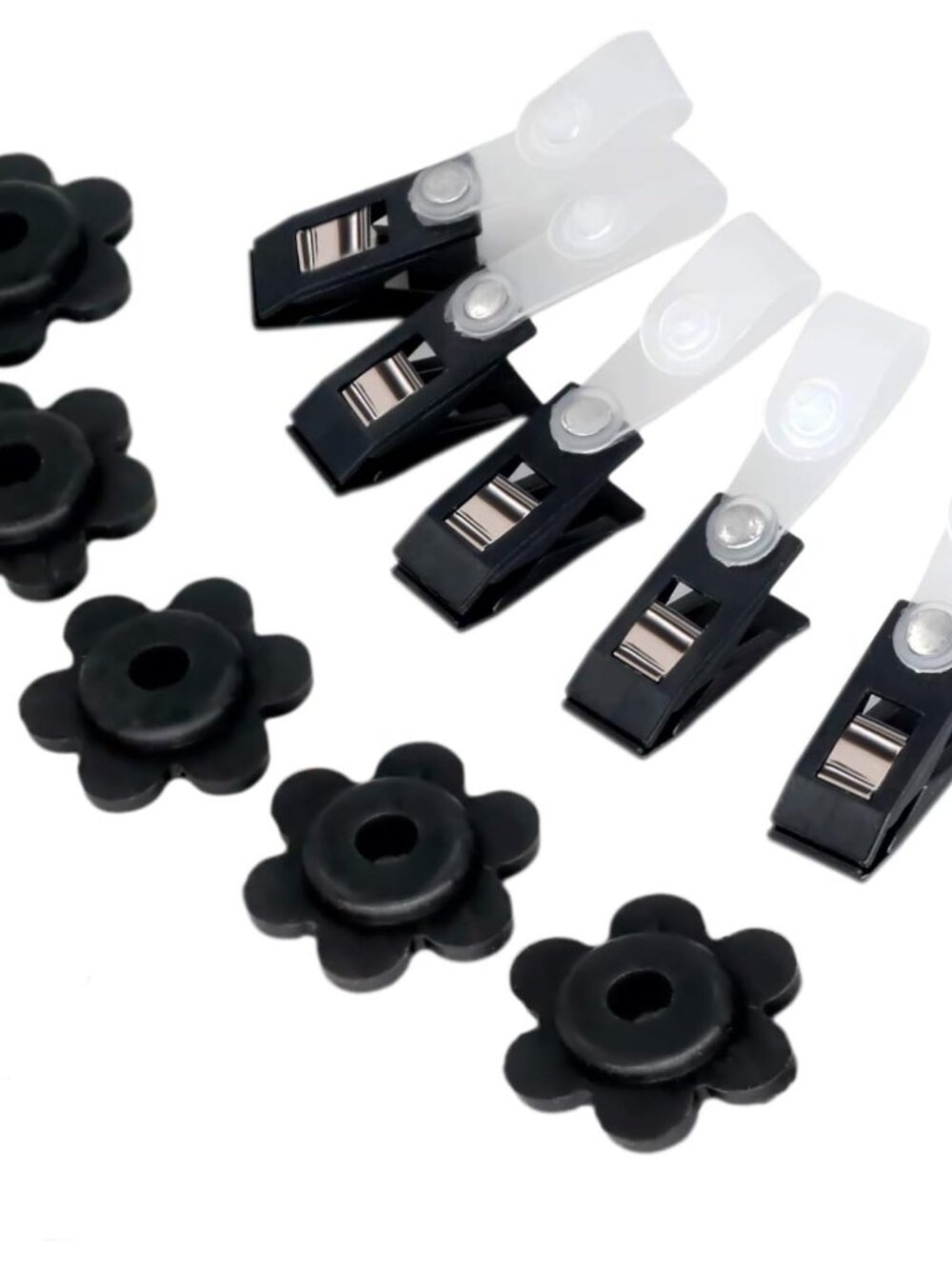 Accessories 10 Pack Garden Flag Rubber Stoppers and Anti-Wind Clips - Durable &